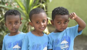 kids from ethiopia-triplets