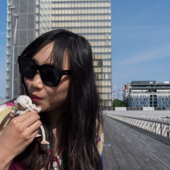 even at bnf you can meet chinese tourists: kiss from shanghai !