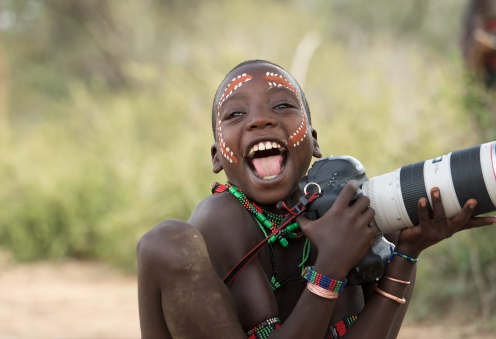 kids from ethiopia by albi: hope he is laughing about the camera